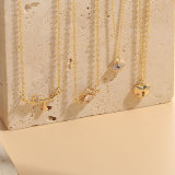 Collar pendiente del Zircon plateado oro 14K del cobre 14K de la forma del corazón del estilo moderno elegante a granel