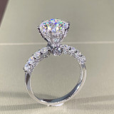 Anillos De Circón Con Incrustaciones De Cobre Redondos De Moda 1 Pieza