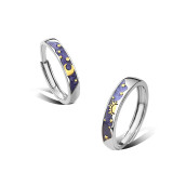 Anillos chapados en cobre Fashion Sun Moon 1 pieza