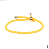 Nueva cuerda Simple pareja abierta hebilla ajustable pulsera de cobre joyería al por mayor