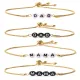 Pulseras elegantes de acero inoxidable con letras a granel