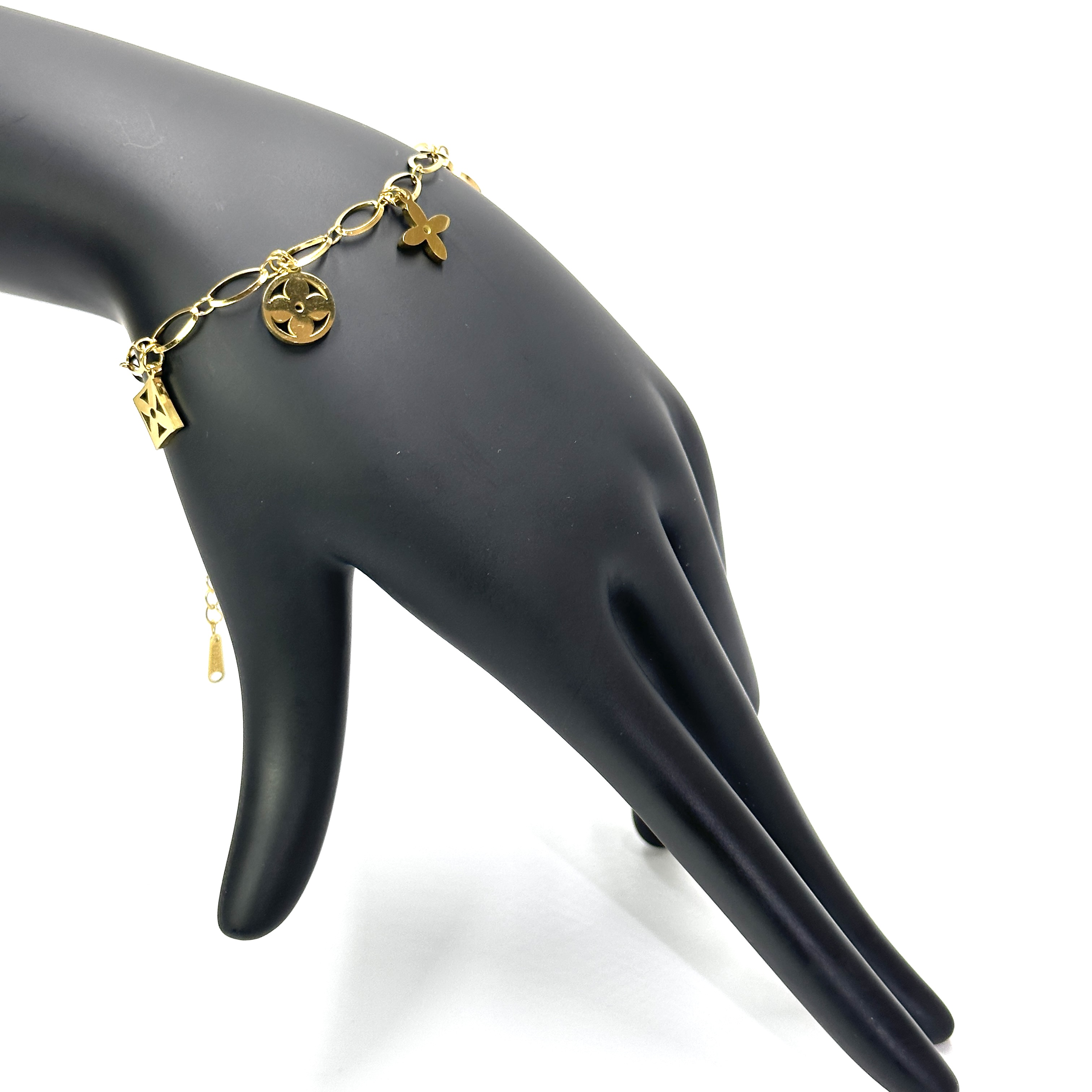 Pulseras elegantes de acero inoxidable con flores a granel