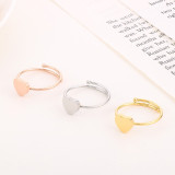 Anillos de revestimiento de acero de titanio con forma de corazón de estilo simple