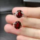 Anillos de piedras preciosas artificiales con incrustaciones de cobre ovalados de moda 1 pieza