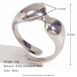 Adjustable Flowing Liquid Ring-Silver #5