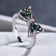 Anillos de circón con incrustaciones de cobre con nudo de lazo lindo 1 pieza