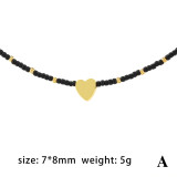 Collares acodados chapados en oro de cristal del cobrizado 18K de la forma del corazón del estilo simple