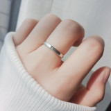 Anillo abierto con revestimiento de cobre Sun Moon de estilo simple