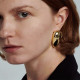 Pendientes De Chapado En Cobre Geométricos De Moda, 1 Par
