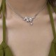 Collar casual de circón con incrustaciones de cobre y estrella dulce