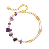 Pulseras plateadas oro geométricas de la cadena 18K del chapado en cobre de Streetwear