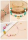 Pulseras de cuentas de cobre de arcilla suave con cara sonriente de viaje de estilo simple