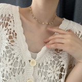 Collar de pulseras con revestimiento de cobre y flores dulces