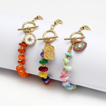 Fashion Eye Pulseras con baño de cobre 1 pieza