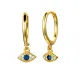 Pendientes de aguja de plata esterlina transfronterizos de Europa y América Pendientes de ojo de diablo de viento frío para mujer Pendientes de ojos azules Pendientes vintage