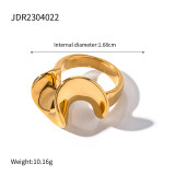 Anillos plateados oro irregulares artísticos del acero inoxidable 18K a granel