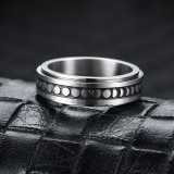 Anillo giratorio de acero de titanio, anillo de descompresión femenino, joyería europea y americana