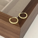 1 par de pendientes de circón de cobre con incrustaciones redondas de estilo simple e informal