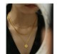 Collar De Chapado En Cobre Geométrico De Moda
