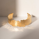 Brazalete chapado en oro irregular del acero inoxidable 18K del estilo simple de señora en bulto