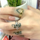 Anillos de acero de titanio con forma de corazón de estilo simple a granel