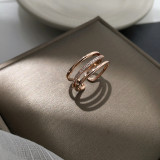 Exquisito anillo de dedo índice, anillo de diseño, pulsera Simple, anillo de dedo meñique personalizado