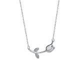 Collar de pedrería con incrustaciones de cobre de tulipán dulce