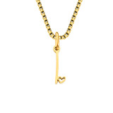 Collar con colgante chapado en oro de acero inoxidable con letras de estilo simple