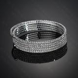 Pulseras y brazaletes de acero inoxidable con diamantes de imitación y temperamento geométrico para mujer Brazaletes NHHF121495