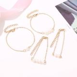 Pulsera de aleación de cuentas simples NHDP145297