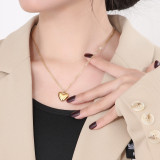 Collar plateado oro de los pendientes de las pulseras del chapado en acero Titanium de la forma del corazón del estilo moderno 18K