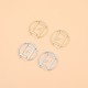 1 par de pendientes de acero inoxidable con letras de estilo simple