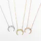Collar femenino de doble agujero en forma de luna Collar de mujer de acero inoxidable