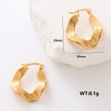 1 par de pendientes geométricos elegantes de acero inoxidable