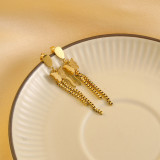 1 par Vacaciones Estilo moderno Estilo clásico Chapado en mariposa Acero inoxidable Pendientes colgantes chapados en oro