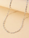 Collar básico de acero inoxidable con forma de corazón