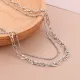 Collar chapado en oro de 18 quilates con revestimiento de acero de titanio de color sólido de estilo simple