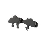 Pendientes de acero de titanio con nubes de estilo simple que no platean pendientes de acero inoxidable con incrustaciones