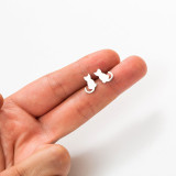 Pendientes simples de aleación de gatito animal al por mayor