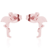 Pendientes geométricos de acero inoxidable de estilo simple que no platean pendientes de acero inoxidable con incrustaciones