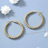 Pendientes chapados en oro de 18 quilates, acero de titanio, chapado en oro de 18 quilates, estilo informal, elegante y sencillo, 1 par