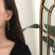 Pendientes chapados en acero de titanio con cadena larga y borlas simples
