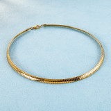 Collar de cadena de acero inoxidable con cuello corto, oro, 6M, nuevo estilo europeo y americano, venta al por mayor
