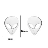 1 par de pendientes geométricos chapados en acero de titanio a la moda