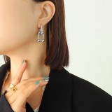 Nueva joyería de moda, cierre Vachette de acero de titanio, Clip de oreja chapado en oro de 18K