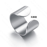 Corea Simple sin Clip de oreja perforada de acero de titanio estilo Punk Clip de oreja hueso joyería al por mayor
