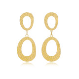 Pendientes colgantes chapados en acero inoxidable, geométricos, de moda, 1 par