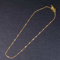 Collar corto Simple de Metal fino de oro de 18 quilates, joyería al por mayor