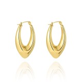 1 par de pendientes de acero inoxidable chapado en oro de 18 quilates con revestimiento de color sólido
