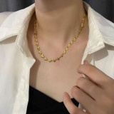 Collar de acero de titanio con forma de corazón de estilo moderno básico